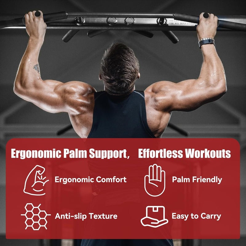 HUAFA Anti-Slip Workout Grips, Gym Grips Weight Lifting Grips Pads, Ergonomics Weight Lifting Gloves for Men Women Deadlift, Fitness Training and Exercise, Gym Grips Pads for Palm Protection - Image 3